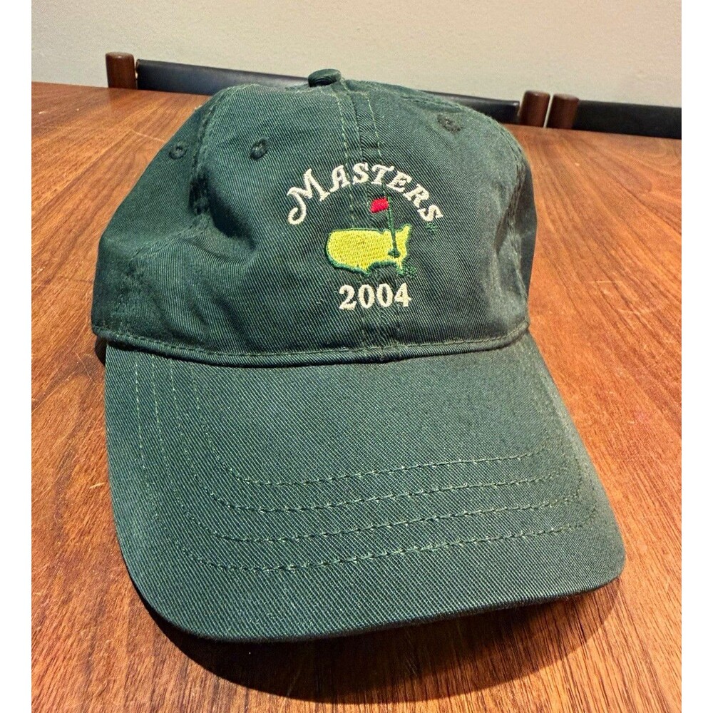 2004 Masters Golf Green Embroidered Adjustable Cotton Hat